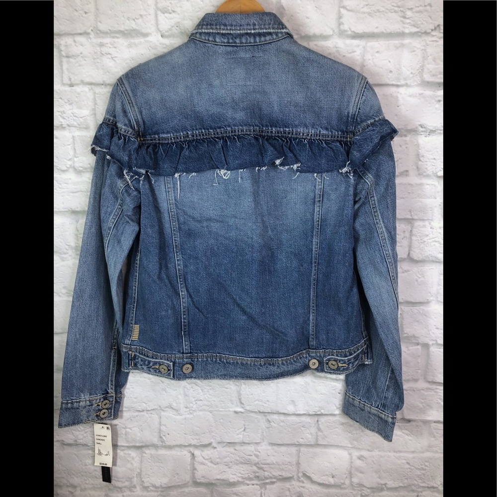 Paige Heidi Ruffle Denim Jacket MSRP $239 - Picture 3 of 8